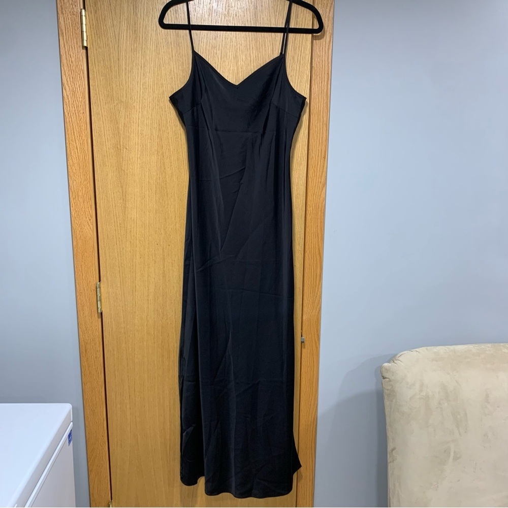 Halogen Black Maxi Slip Dress - Size Medium
